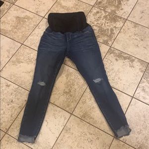 Distressed  Skinny Maternity Jeans